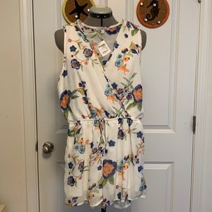 White Patterned Romper by Charlotte Russe